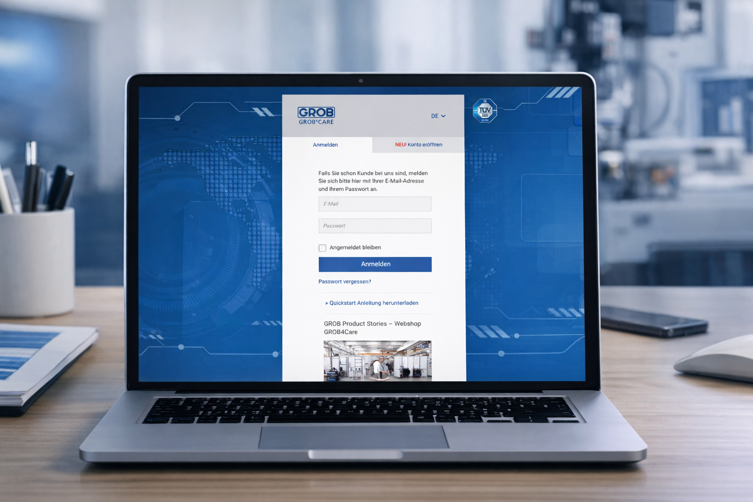 GROB4CARE web shop – B2B spare parts portal