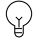 Icon einer Glühbirne