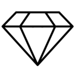 Icon eines geschliffenen Diamanten