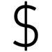 Icon eines Dollarzeichens
