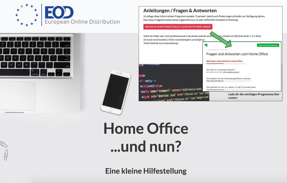 Die Homeoffice-Plattform bei EOD